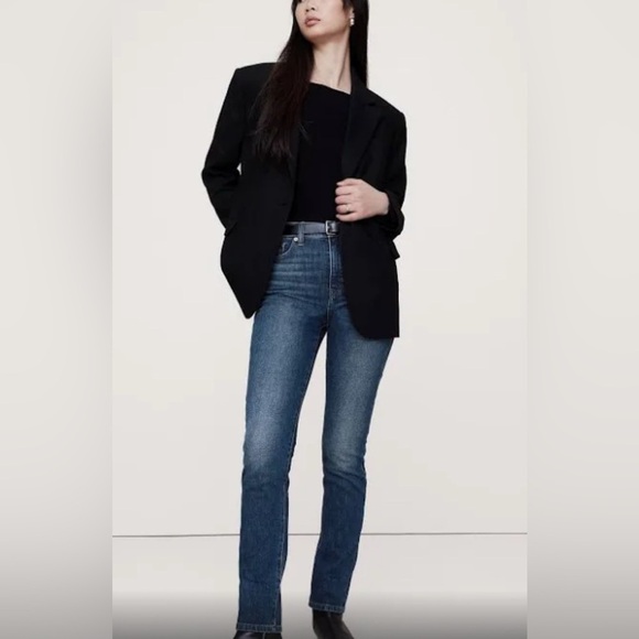 Banana Republic High Rise Slim Denim Jean Petite Women’s Size 6P 4-WAY STRETCH - Picture 1 of 8